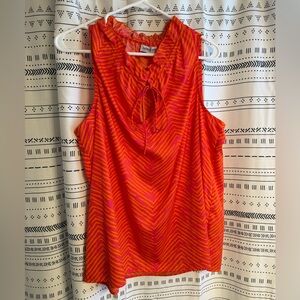 Buckhead Betties Vibrant Orange Sleeveless Top